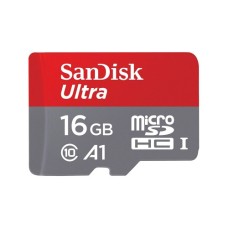 SanDisk Ultra 16GB Micro SDHC UHS-I Card With Adapter (SDSQUAR-016G-GN6MA)